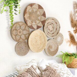 Handcrafted Woven Wall Decor Set - Natural Tones